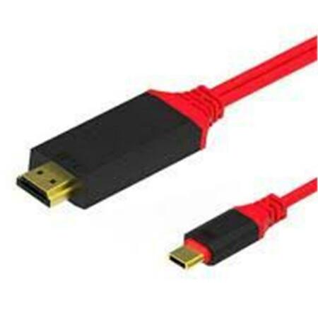 CALCULATORCALCULADORA 6 ft. Xtreme HDMI to C Type Cable, Red CA3245915